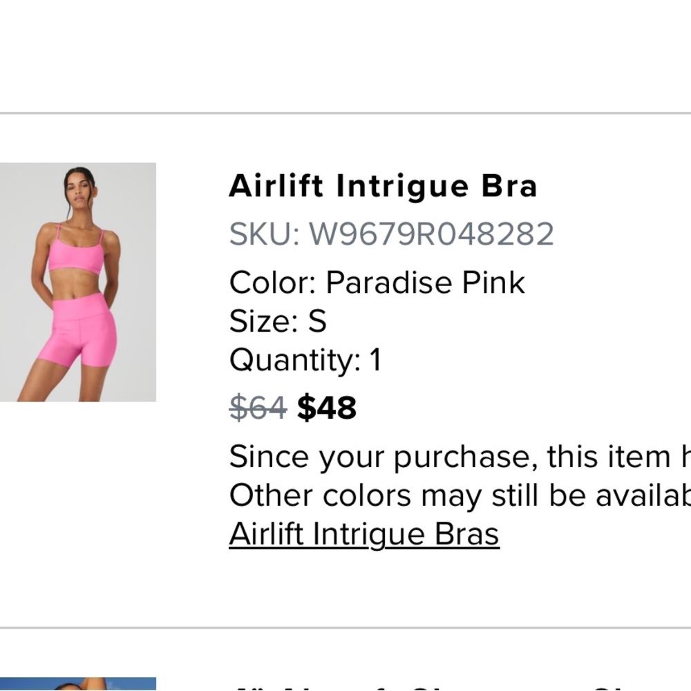 NWOT AloYoga Sports Bra